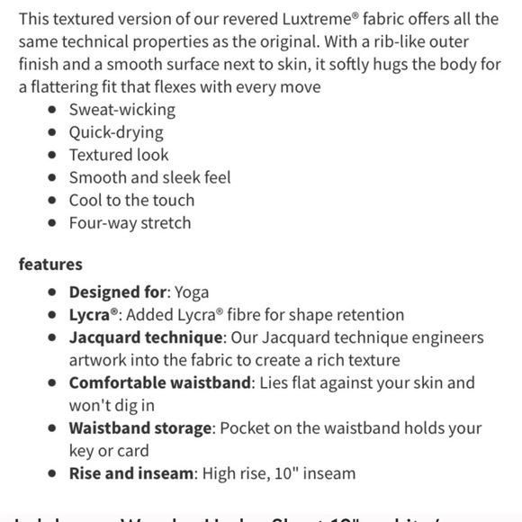 SOLD Lululemon Wunder Under Short 10” *Ribbed - Picture 8 of 8